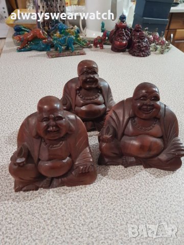 Дървени статуетки Буда / дърворезба / Статуетка - 4 бр., снимка 2 - Статуетки - 27963447