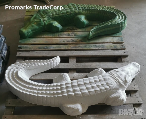 Крокодил от бетон, армиран , снимка 2 - Градински мебели, декорация  - 51424148