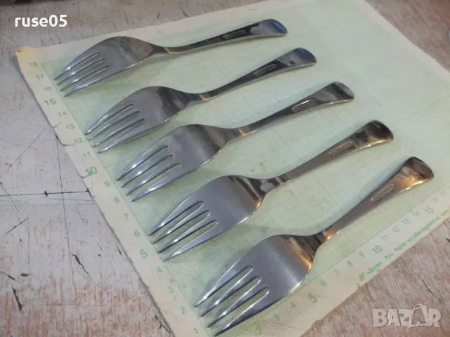 Лот от 5 бр. вилици "Перла" от завод "П.Денев-Габрово", снимка 6 - Прибори за хранене, готвене и сервиране - 48742469