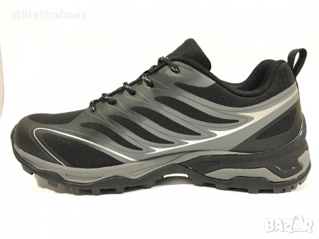 Мъжки маратонки с водоотблъскваща материя в черно, снимка 2 - Маратонки - 39981548