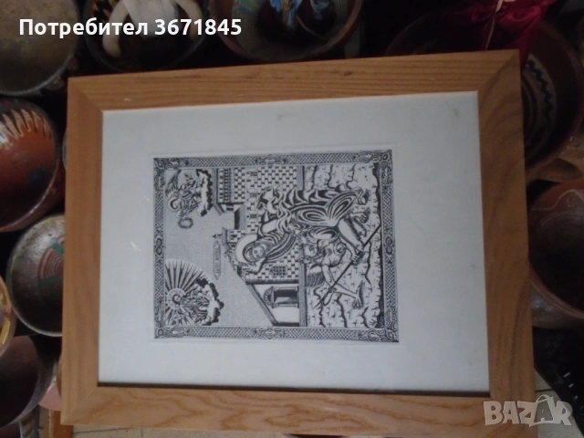 стара възрожденска щампа, снимка 5 - Икони - 53246317