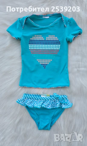 Детски бански и плажна блуза 18-24 месеца, снимка 8 - Бебешки бански - 50719048