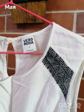 Бяла рокля Vero Moda S, снимка 4 - Рокли - 37325699