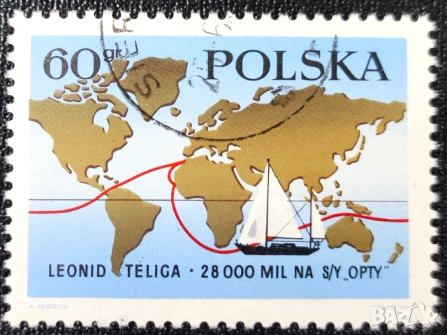 Полша, 1969 г. - лот марки на тема кучета, спорт, туризъм, личности, скаути, космос, изкуство и др., снимка 6 - Филателия - 53303209