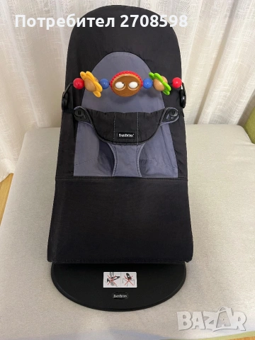 Шезлонг BabyBjorn + играчка / бебешки шезлонг Baby Bjorn, снимка 5 - Детски шезлонги - 53335713