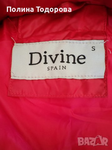 Зимно яке DIVINE в червен цвят, размер S, снимка 3 - Якета - 44004993