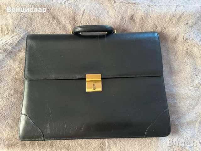Мъжка бизнес чанта от телешка кожа