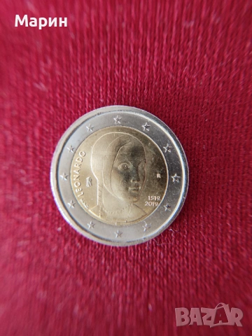РЯДКА и КРАСИВА монета Leonardo- 2 евро  2019 IR, снимка 4 - Нумизматика и бонистика - 53301764