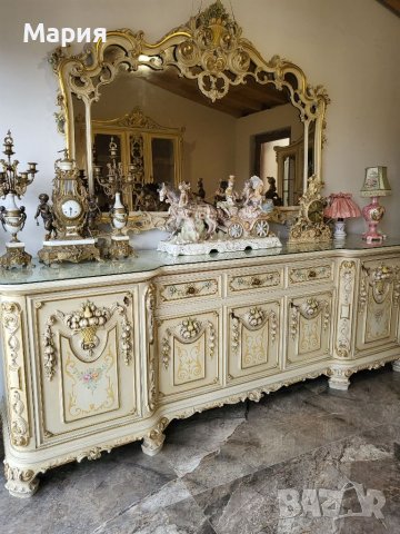 Италианска барокова трапезария 0125, снимка 7 - Маси - 40691895
