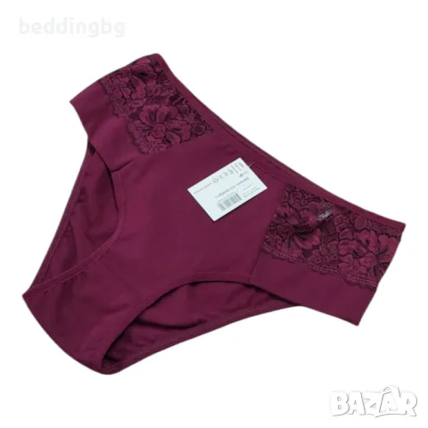 Дамски бикини Ивон, бордо, памук S-2XL