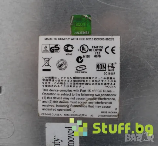 Суич 3Com 3C16487 2824-SFP Plus, снимка 5 - Суичове - 50002007