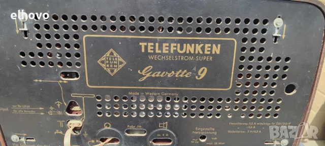 Старо лампово радио Telefunken Gavotte 9, снимка 7 - Антикварни и старинни предмети - 49660657