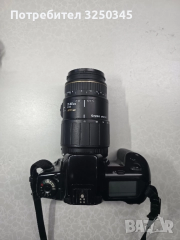 Стар лентов фотоапарат Canon EOS 10 с обектив Sigma 70-300 , снимка 7 - Фотоапарати - 52505614