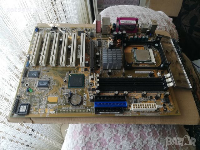 Дънна платка Asus P4PE-X Socket 478 CPU+FAN, снимка 5 - Дънни платки - 32506547