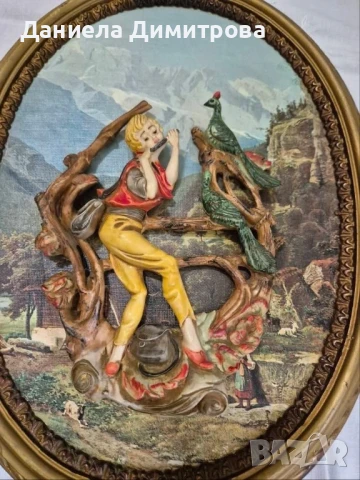 3Д стенна картина " Момчето с флейтата", Италия, снимка 11 - Картини - 50758930