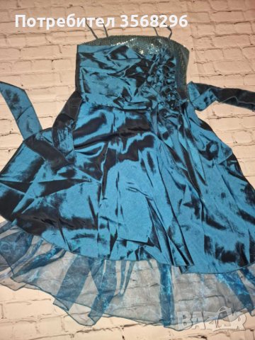 Нова къса официална рокля в петролено синьо, снимка 2 - Рокли - 43140645
