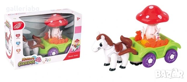 Светеща гъбка с каляска , снимка 2 - Електрически играчки - 43482317