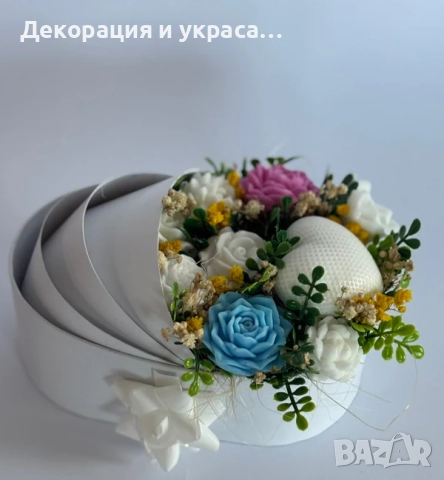 Бебешка количка с ароматни сапунени цветя