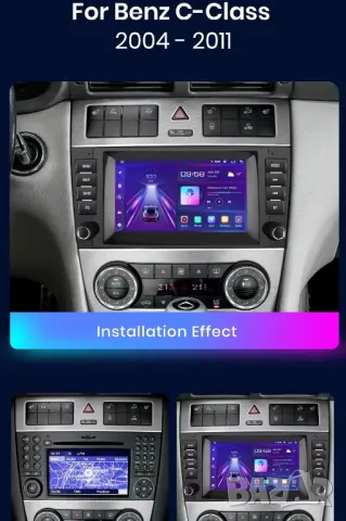 Мултимедия, Двоен дин, за Mercedes C Class, W203, W209, с Android, C220, C320, CLK, C220, Навигация , снимка 3 - Аксесоари и консумативи - 50311093