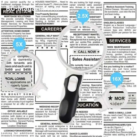 Увеличителна мощна ръчна лупа с LED осветление лампа дръжка различни сменяеми лещи четене бижута, снимка 2 - Други инструменти - 50920055