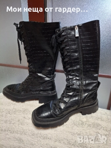 Боти стилни Zara р40 два броя заедно, снимка 6 - Дамски боти - 52277722