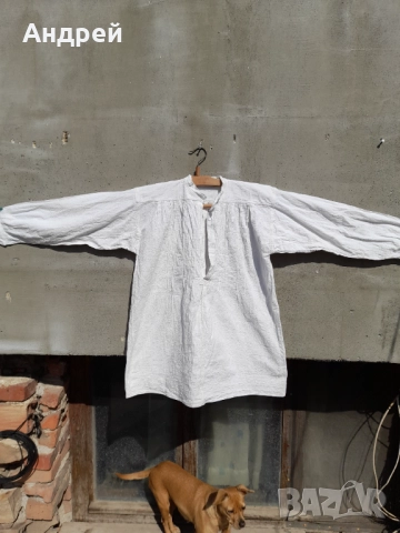 Старинна Мъжка кенарена риза #10