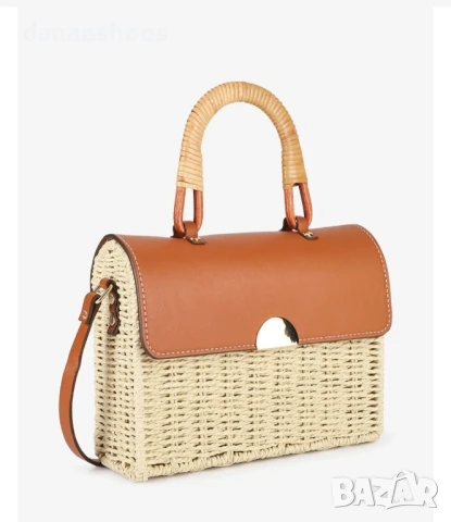 Чанти през рамо от ратан и кожа, снимка 10 - Чанти - 50625226