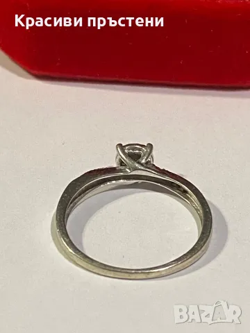 Елегантен златен пръстен с 17 диаманта/брилянта, снимка 4 - Пръстени - 50181898