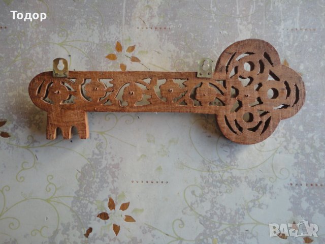 Уникална ажурна поставка за ключове дърворезба ключ, снимка 4 - Декорация за дома - 43524602