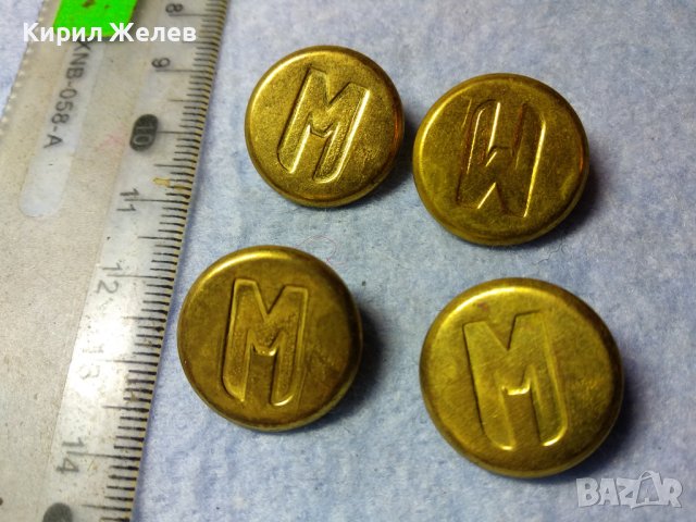 ЛОТ 4 СТАРИ ВИНТИДЖ ПОЗЛАТЕНИ КОПЧЕТА МЕТАЛНИ с БУКВАТА - М - За КОЛЕКЦИЯ ДЕКОРАЦИЯ 41077