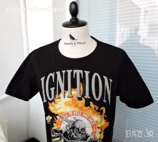 Ignition To the Hell and Back Jean Pascale Biker Т-Shirt - мъжка тениска размер L, снимка 2 - Тениски - 48482104