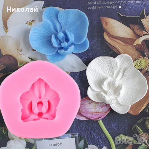 Силиконов молд Орхидея за фондан декорация на торта 