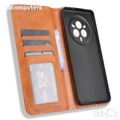 Realme 14 Pro 5G Retro Texture Wallet Калъф и Протектор, снимка 7 - Калъфи, кейсове - 50766806