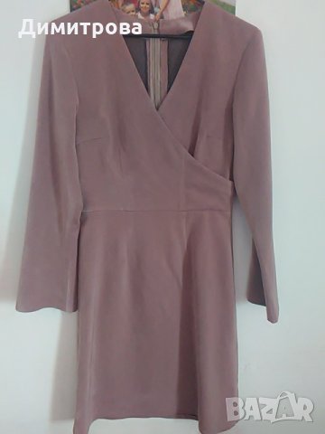 Кафява рокля с бляскав ефект