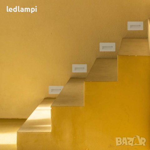 LED Осветление за стъпала 3W Топло Бяла Светлина 103x58x45, снимка 6 - Лампи за стена - 43504194