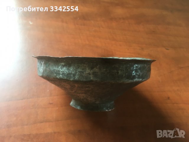 САХАН ТАС ПАНИЦА БАКЪР МЕД СЪД СТАРИНЕН, снимка 2 - Антикварни и старинни предмети - 36975404