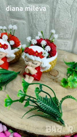 Ангелчета в  червен  цвят!, снимка 12 - Декорация за дома - 51433180