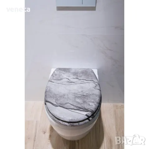 Тоалетен капак, Duroplast GREYSTONE, Антибактериален, Бавно затваряне, снимка 4 - Други стоки за дома - 48369346