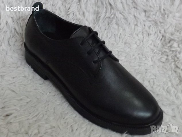 Обувки с връзки, естествена кожа, код 498/75