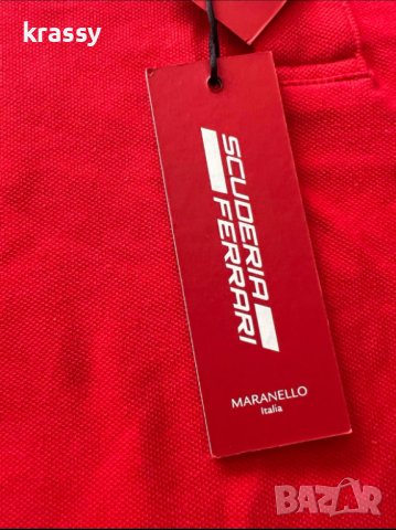 НОВА детска тениска с якичка Ferrari (размер 7-8 години), снимка 4 - Детски тениски и потници - 43438991