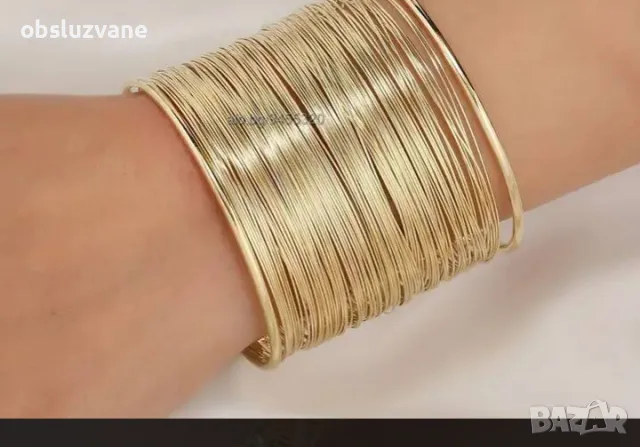 Луксозна многослойна дамска гривна, снимка 5 - Гривни - 47559594