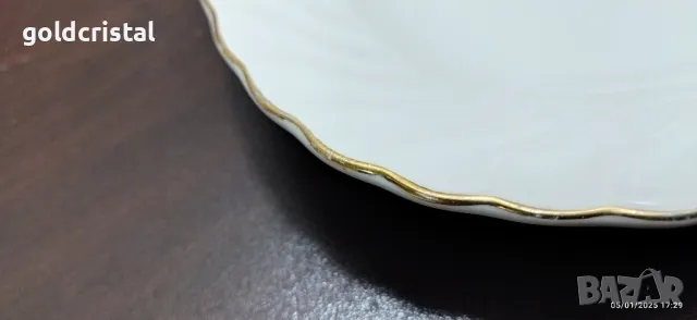 Стар български порцелан плато елипса , снимка 4 - Антикварни и старинни предмети - 48561920