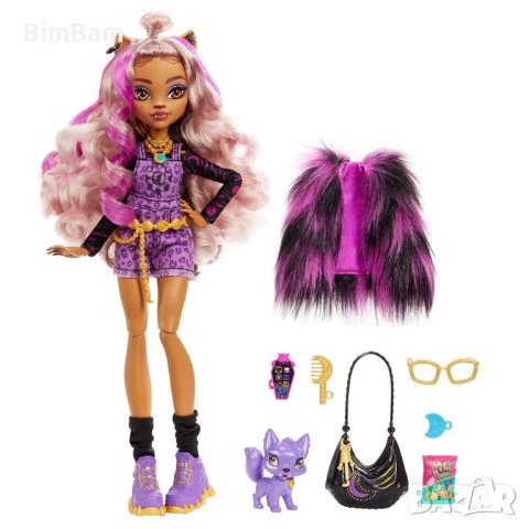 Оригинална кукла Monster High™ Кукла Clawdeen Wolf™с домашен любимец и аксесоари / Вълк , снимка 2 - Кукли - 42972411