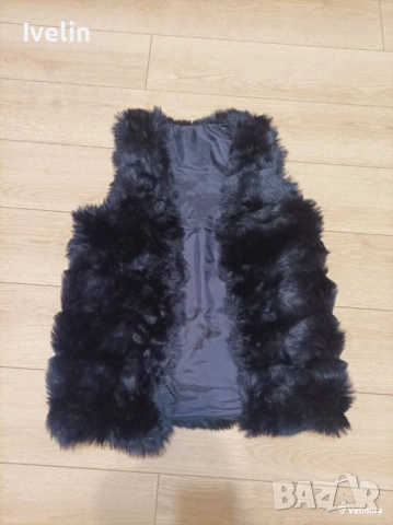 Тъмно син дамски елек като ново, размер L/XL