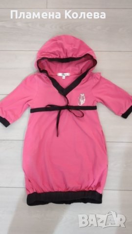 рокля с качулка и 3/4 ръкав 110см