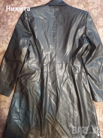 кожено яке до коляното-38 размер, снимка 4 - Якета - 43352129
