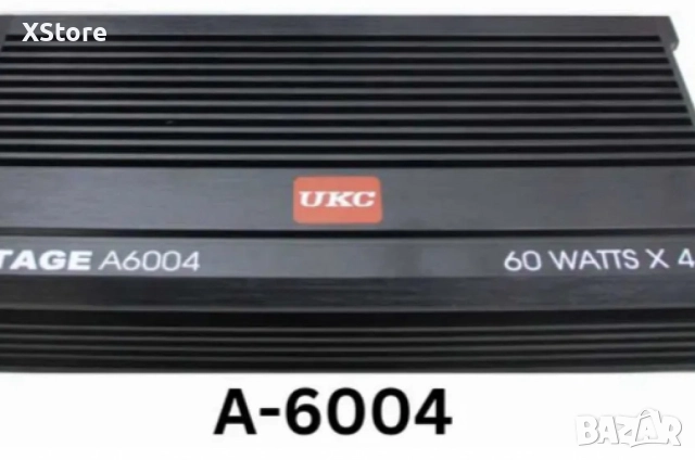 UKC Усилвател за кола С BLUETOOTH кросоувър 4 канален 60 вата RMS, снимка 3 - Аксесоари и консумативи - 52446386
