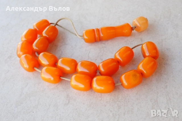 Стара Броеница от Смола Религиозна Молитви, снимка 6 - Антикварни и старинни предмети - 51592933