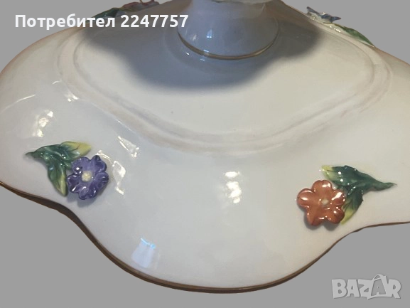 Фруктиера/ Бонбониера порцелан Dresden, снимка 7 - Антикварни и старинни предмети - 51582170