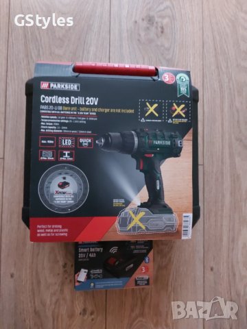винтоверт + 4a смарт батерия Parkside, снимка 2 - Винтоверти - 43056596